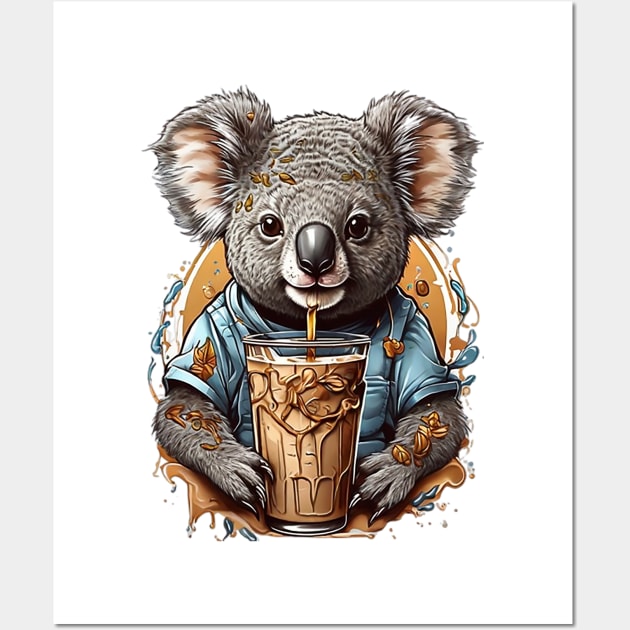 Iced Coffee and Koala Bear Wall Art by likbatonboot